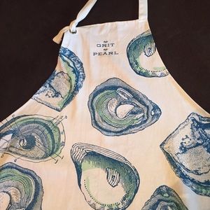 No Grit No Pearl oyster cotton apron